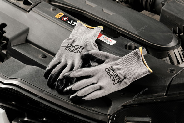 Перчатки маслобензостойкие NORDBERG NPG1508GB (черно-серые)