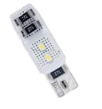 Маяк Cвет-од 12V  T10  2 SMD  (3030) 180*  CANBUS (обманка)   SUPER WHITE  (бл.2шт)
