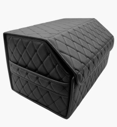 Сумка органайзер в багажник «M» 50/35/25 черный/шов черный  (без картона, на оргалите)