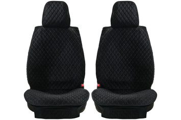 Накидки Фронт «Ellipse» Чёрный (велюр) (2шт)