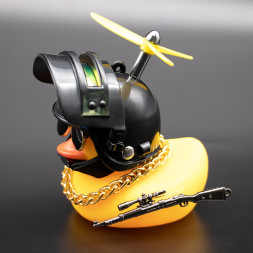 Игрушка на торпедо "УТКА" (сварщик с автоматом)   9см*7,5см