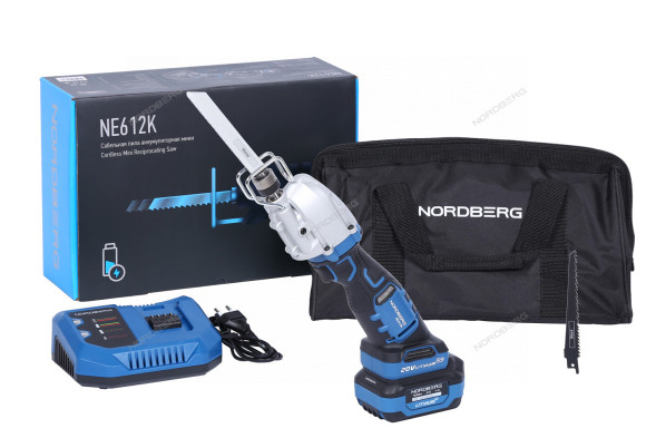 Аккумуляторная сабельная пила NORDBERG NE612K (ход 13 мм)