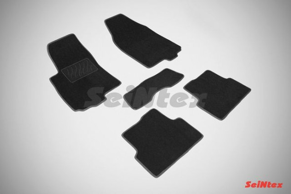 Коврики текстильн. Chevrolet Aveo II 2011-2015г./Cobalt c 2012г- /компл.5шт./осн.резин./  LUX