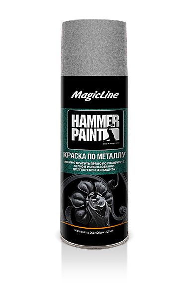 MagicLine  Краска по металлу (молотковая) 4003 серебряный (450мл)