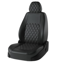 Авточехлы  Экокожа  Mazda CX 5 II  с 2017г-  черный  РОМБ