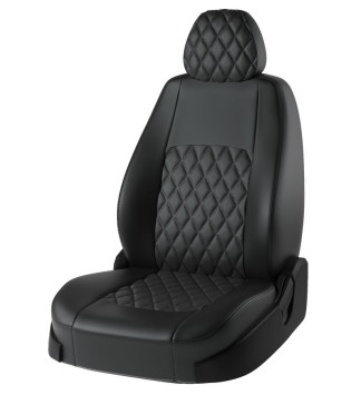 АВТОЧЕХЛЫ  Экокожа  Mazda CX 5 II  с 2017г-  черный  РОМБ