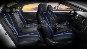 Чехлы «5D» PREMIUM каркасные «INTEGRAL PLUS» Чёрный/Чёрный/Синий (экокожа/нубук)