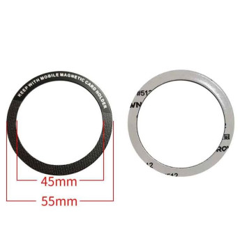 Диск для  магнитного держателя Magsafe (метал)  Черный  45-55мм с надписью (1шт)