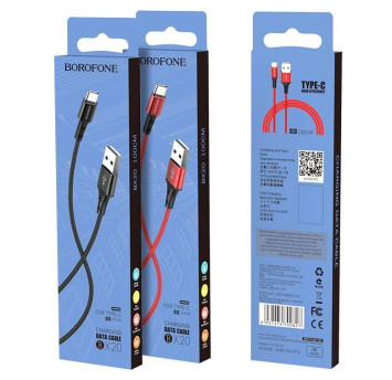 Кабель Borofone  USB - Type-C  (1м)  черный BX20