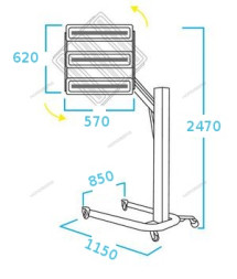 Сушка инфракрасная коротковолновая NORDBERG IF12 (2 элемента)