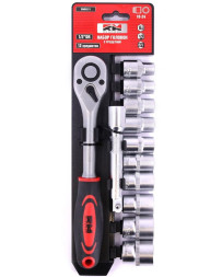 RedMark Набор головок 6 гранных 1/2" c трещеткой Dr 12 предметов (10-24 мм)