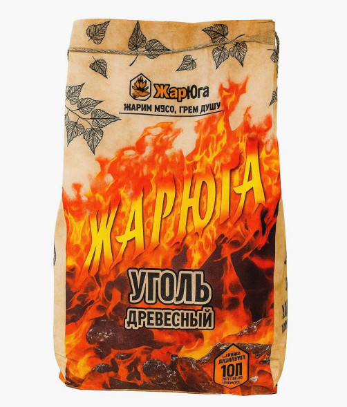 Уголь древесный &quot;ЖАРЮГА&quot; 10 литров