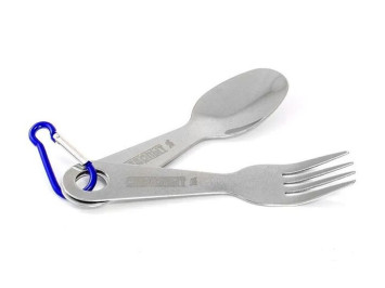 Набор столовых приборов &quot;СЛЕДОПЫТ&quot;, на карабине (ложка, вилка)