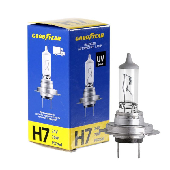 Автолампа GOODYEAR  24V  Н7  70W  PX26d  (картон)