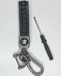 Брелок кожа LUX  PEUGEOT  Черный