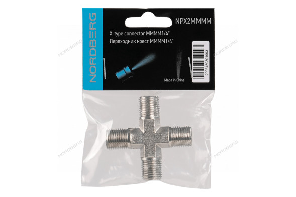 Резьбовой переходник крест (MMMМ - 1/4&quot;)