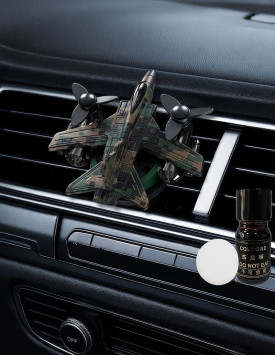 Украшение на дефлектор  самолет с освежителем,  хаки