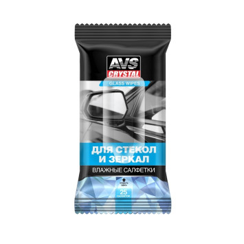 AVS  Салфетки влажные &quot;Для Стекол и Зеркал&quot;, 25шт.