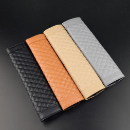 Накладка на ремень безопасности  экокожа ромб серый  (2шт.)