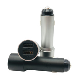 АЗУ  Carlife  2USB (12/24V - 5V 1,0A / 2,1A) черный