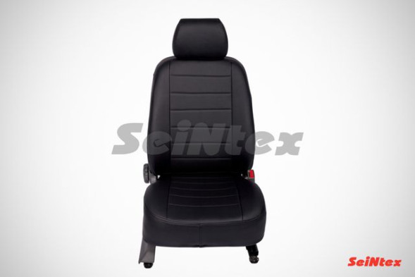 АВТОЧЕХЛЫ  Экокожа  VW Polo седан с 2010г- черный  (раздельн.40/60)