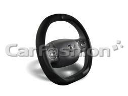 Оплетка на руль   CF  DRIVE - М, Чёрный/Чёрный (со скошенным низом) (искусственная замша/экокожа)