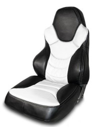 Авточехол  "PILOT PRIORA 2013г-"  RECARO  Экокожа   Черный-Белый