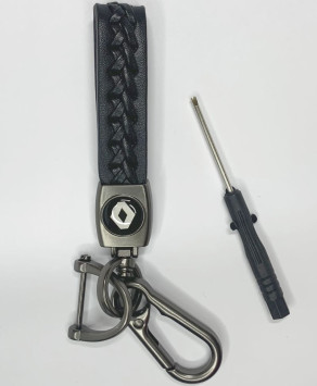 Брелок кожа LUX  RENAULT  Черный