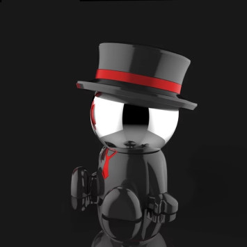 Держатель телефона Carlife  на торпеду человечек (скотч двухсторонний)  черный