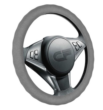 Оплетка на руль CF ECO - М, Серый (перфорация под пальцы)