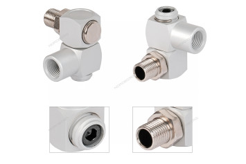 Переходник резьбовой шарнирный M1/4&quot; - F1/4&quot; / 360 градусов