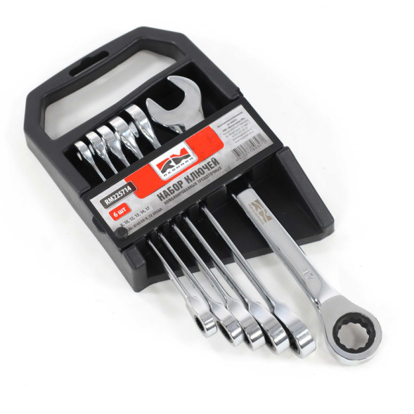 RedMark  Набор ключей комбинированных трещоточных 6 шт холдер (8,10,12,13,14,17)