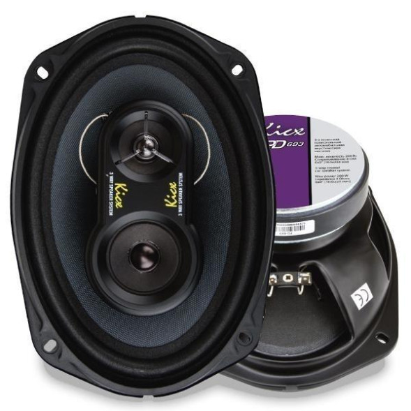 Автомобильные колонки  6x9"  Kicx  200W  (3-полосная)