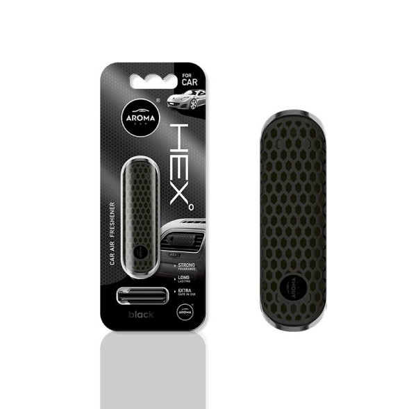 Осв.воздуха  AROMA CAR  HEX Polymer Clips &quot;Black&quot;  (на дефлектор)