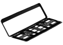 Рамка номера пластик  Черная с защелкой (книжка) 1шт SUPER!!!