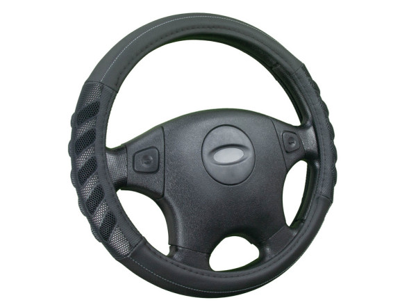 Оплетка на руль   CF  GRID - М, Чёрный/Серый