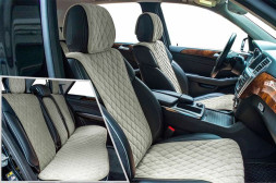 Комплект Накидок  «BULLET PLUS»  Св.Серый/Тёмн.Серый  (велюр класса люкс)