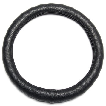 Оплетка на руль  DC  STANDART M  косточка экокожа черная с красной строчкой