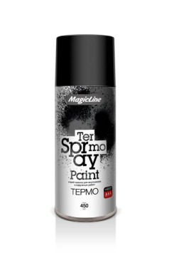 MagicLine  Краска термостойкая 600 Чёрная (450мл) (нагрев до +600С) RAL 9004