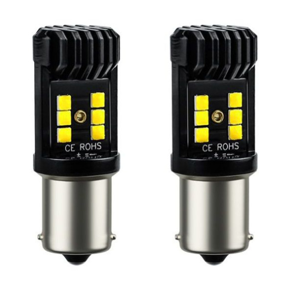 SOLAR  Свет-од  12V  T25  6 SMD 3030  21/5W   BAY15d белый 800Лм