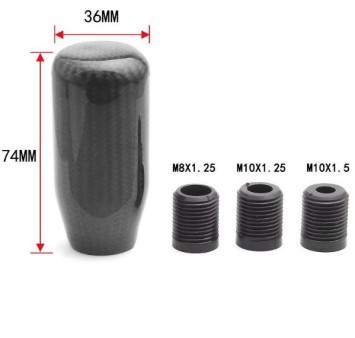 Ручка к/п декор. Carlife карбон  черная