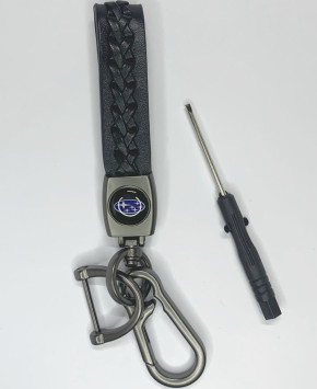 Брелок кожа LUX  SUBARU  Черный