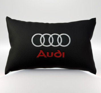 Подголовник-подушка с маркой авто  AUDI  (комплект 2шт)