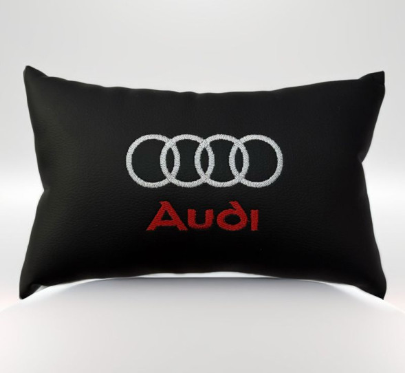 Подголовник-подушка с маркой авто  AUDI  (комплект 2шт)