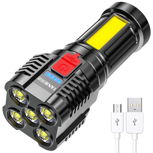 Фонарик  диодный  ручной  Carlife 10w 450Лм с акб 1500Mah