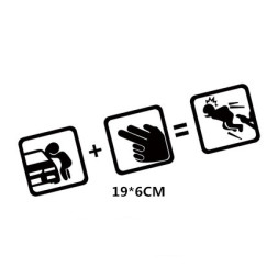 Наклейка  не трогай мой автомобиль №2  19x6см  Черный