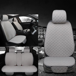 Комплект Накидок  Carlife  "Classic"  Серый/Серый/Серый  (велюр)