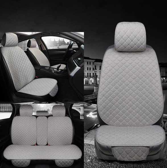 Комплект Накидок  Carlife  "Classic"  Серый/Серый/Серый  (велюр)