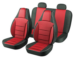 АВТОЧЕХЛЫ   Chevrolet  Aveo I SD 2003-2011г.  &quot;PILOT&quot; гобелен красный