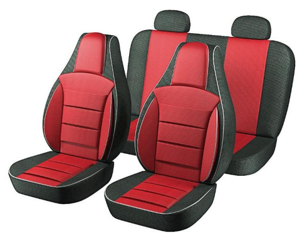 АВТОЧЕХЛЫ   Chevrolet  Aveo I SD 2003-2011г.  &quot;PILOT&quot; гобелен красный
